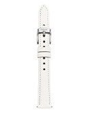 Fossil White Slim Leather Watch Strap - WHITE