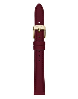 Fossil Burgundy Slim Leather Watch Strap - RED
