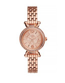Fossil Georgia Crystal Rose Goldtone Stainless Steel Bracelet Watch - ROSE GOLD