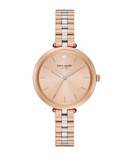 Kate Spade New York Holland Two-Tone Bracelet Watch - ROSE GOLD