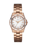 Guess Womens Stainless Steel Rose Gold Tone Watch 36mm W0557L2 - ROSE GOLD