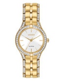 Citizen Ladies Gold-Tone Watch with Swarovski Crystal Accents - GOLD