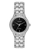 Citizen Womens Analog Silhouette Crystal Watch FE2060-53E - SILVER