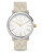 Timex Round Three-Hand Linen Watch - BEIGE