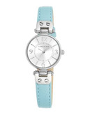 Anne Klein Silver Tone Ladies Mini Watch With Light Blue Strap 10-9443SVLB - BLUE