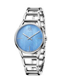Calvin Klein Stainless Steel Light Blue Stately Watch - BLUE