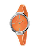 Calvin Klein Lively Silicone Stainless Steel Watch - ORANGE