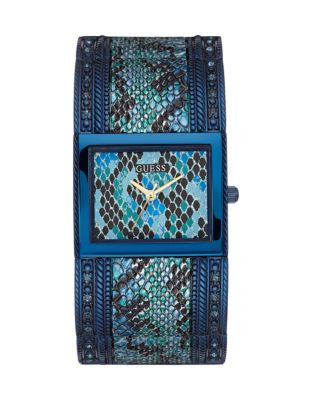 Guess Fantasy Blue Stainless Steel Cuff Watch - BLUE