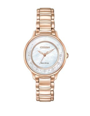 Citizen Circle of Time Diamond and Stainless Steel Bracelet Watch - ROSE GOLD