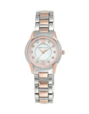 Anne Klein Two-Tone Crystal Bracelet Watch - SILVER