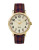 Timex Unisex Analog Originals Leather and Brass Tartan Watch - RED