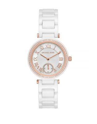 Michael Kors Rose Goldtone Stainless Steel Bracelet Watch - WHITE