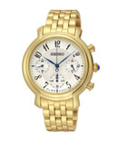 Seiko Chronograph Gold-Plated Watch - GOLD