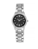 Anne Klein Silvertone Watch with Pave Accents - SILVER