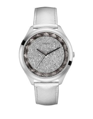 Guess Silvertone Sparkling Watch - SILVER