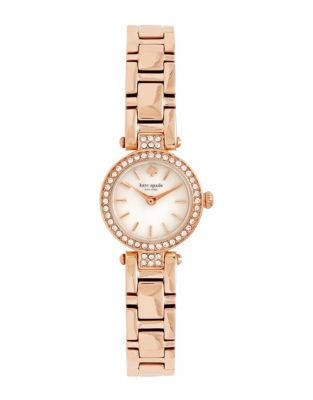 Kate Spade New York Gramercy Mini Rose Goldtone Pave Watch - ROSE GOLD