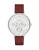 Skagen Denmark Crystal Stainless Steel Leather Watch - BROWN