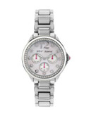 Betsey Johnson Women's Silver-Tone Bracelet Watch BJ00474-01 - SILVER