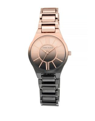 Anne Klein Rose-Goldtone and Black Gradient Watch - TWO TONE