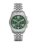 Michael Kors Lexington Stainless Steel Chronograph Bracelet Watch - SILVER
