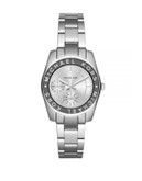 Michael Kors Ryland Signature-Embossed Stainless Steel Analog Watch - SILVER