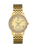 Guess Gramercy Gold Stainless Steel Bracelet Watch - GOLD