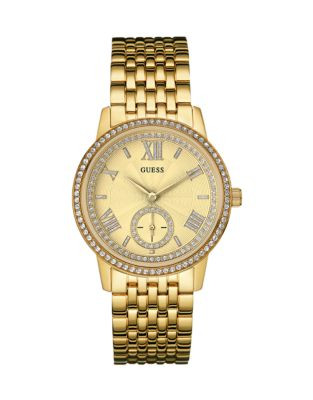 Guess Gramercy Gold Stainless Steel Bracelet Watch - GOLD