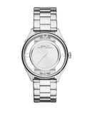 Marc By Marc Jacobs Tether Skeleton Silver Bracelet Watch - SILVER
