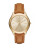 Michael Kors Slim Runway Leather Watch - BROWN
