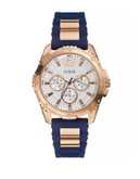 Guess Ladies Multifunction Silicone Watch W0325L8 - BLUE