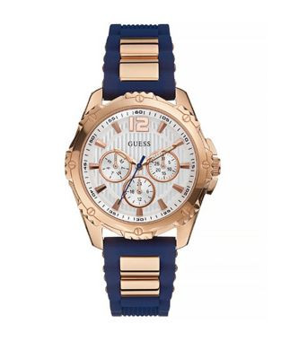 Guess Ladies Multifunction Silicone Watch W0325L8 - BLUE