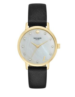 Kate Spade New York A Monogram Leather Watch - L