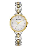 Bulova Womens Facets Collection Petite 98L208 - TWO TONED