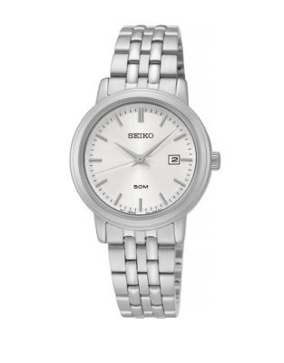Seiko Stainless Steel Classic Watch - SILVER
