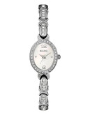 Bulova Womens Crystal Collection Petite 96L199 - WHITE