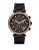 Michael Kors Parker Pave Rose Goldtone And Black IP Stainless Steel Chronograph Glitz Watch - BLACK