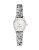 Kate Spade New York Tiny Metro Silver Glitter Leather Strap Watch - SILVER
