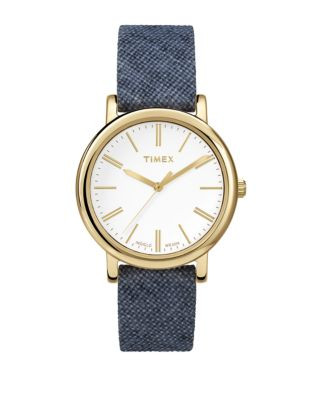 Timex Womens Originals Classic Round Standard Watch TW2P63800AW - BLUE