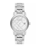 Burberry The City Silvertone Check Watch - SILVER