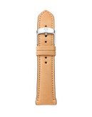 Michele CSX Leather Watch Strap - BROWN