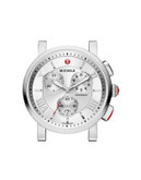 Michele Stainless Steel Chronograph Watch Head - SILVER