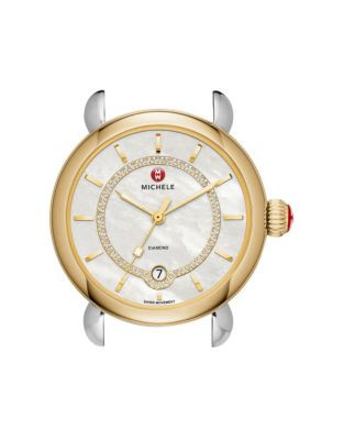 Michele CSX 18K Gold Diamond-Encrusted Watch Head - GOLD