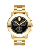 Movado Bold Chronograph Bold Contrast Goldplated Watch - GOLD
