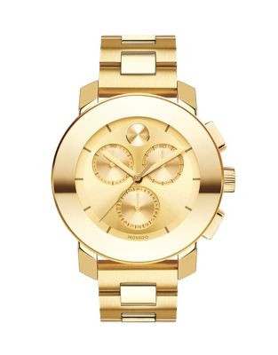 Movado Bold Chronograph Bold Goldplated Watch - GOLD
