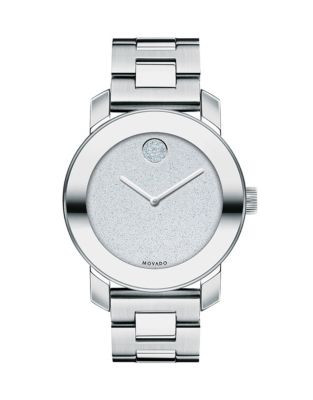 Movado Bold Analog Bold Stainless Steel Watch - SILVER