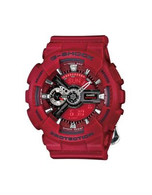 Casio Womens Analog S-Series Floral Watch GMAS110F-4A - RED/BLACK