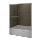 Tonik 2-Panel Frameless Tub Shower Door 59 1/2 Inches