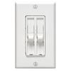 Decora Dual Quiet Fan Speed Control 1.5A and Dimmer Single Pole, White