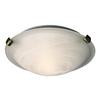 12-1/4 In. x 3-7/8 In. Ceiling Flushmount With 3 Pewter Clips & Marbled Glass