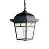 Imagine Series, Black with Frosted Pattern Glass Panels, Suspended Chain Mount